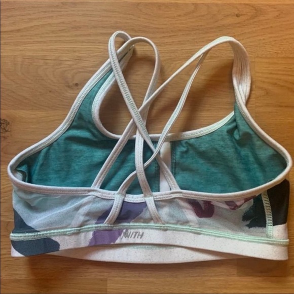 Peloton x WITH White, Teal, Purple Sports Bra Size Medium - Picture 2 of 8